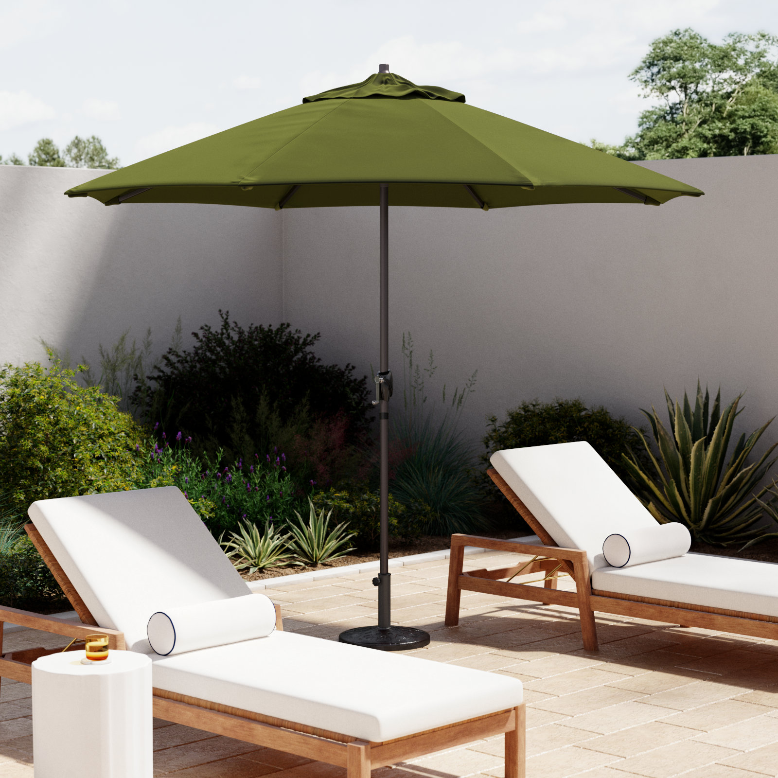 108'' Outdoor Umbrella, Palm- Pacifica