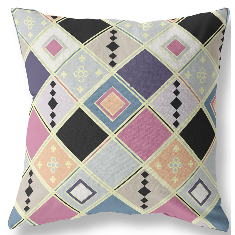  Housse et insert de coussin extérieur d'extérieur, 26 po x 26 po, Rose/or