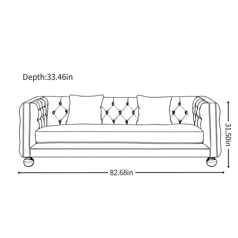 American Light Luxury Pink Sofa