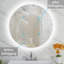 Miroir de salle de bain rond à DEL rétroéclairé Ailsa-456644102