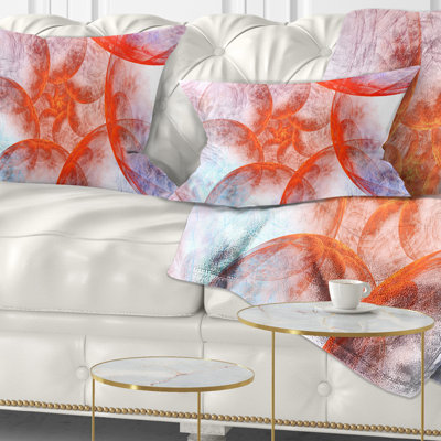 Grand coussin lombaire à cercles fractales floral