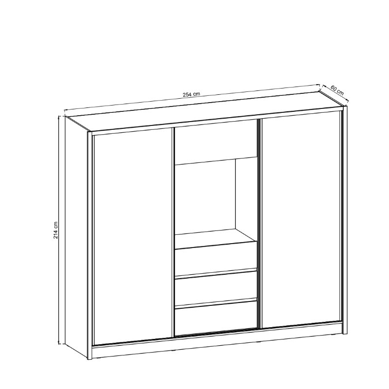 Cazeau 2 Door Manufactured Wood Wardrobe, White
