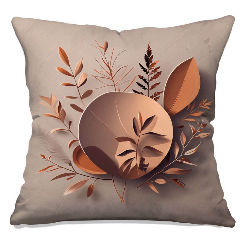 Coussin Leaves, coussins double face nature, 20 x 20 pouces