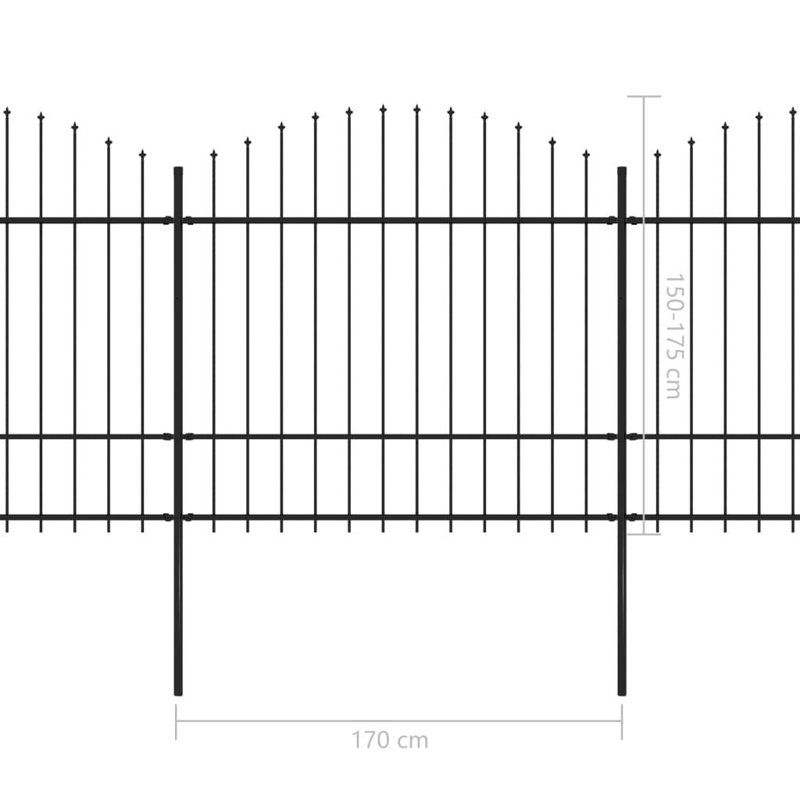 Abelone Black Metal Yard/Privacy Fence