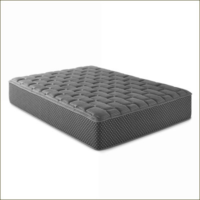 Mattresses 13\" Quilted Firm King Mattress with Wicking Fabric | Slate Gray | Foam+Spring