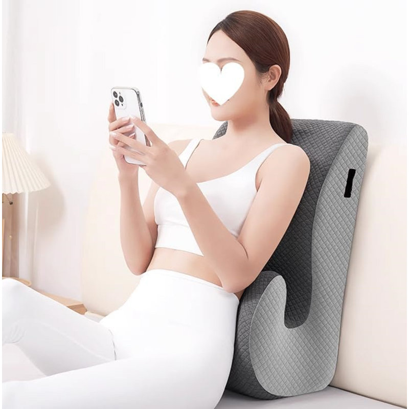Enhanced Support Memory Foam Butt Cushion – Contoured Ergonomic Pillow For Lower Back, Sciatica & Pregnancy Relief, Multi-use Seat & Lounging Pillow For Home, Bed, Floor