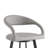 Gassville Modern Swivel Counter or Bar Height Barstool with Arms and Open Low Back in Iron Frame and Faux Leather-1118689917-1118689912