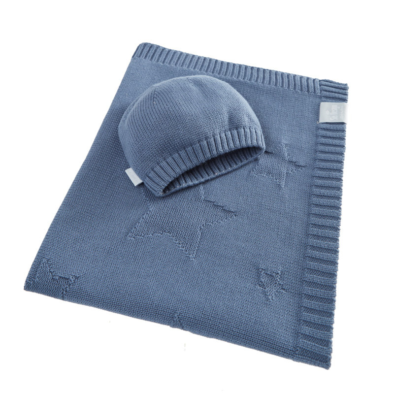 Cotton Baby Blanket, Blue