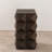 23.62"Height Three-dimensional Embossed Pattern Design Retro Side Table Retro Wooden Nightstand Brown