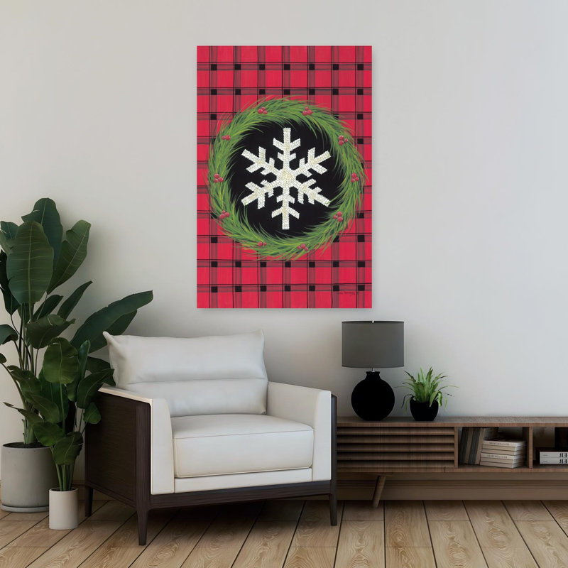 Gros flocon de neige, art contemporain hivernal, H 36 po x l 24 po