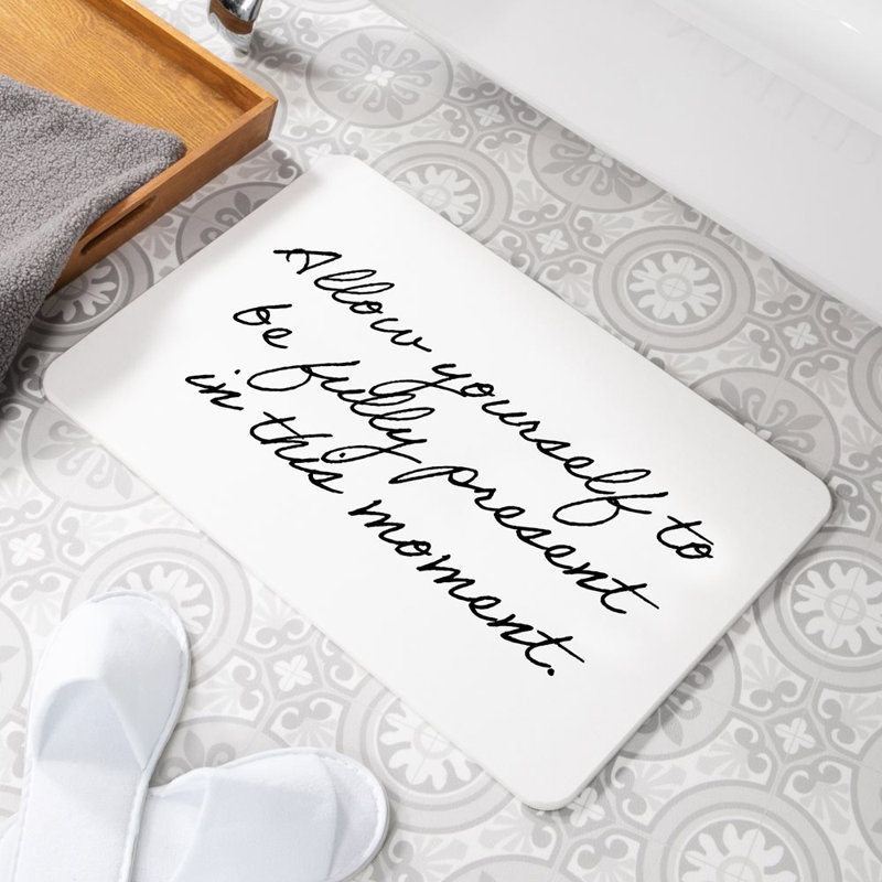 Non-Slip Shower Mat, White