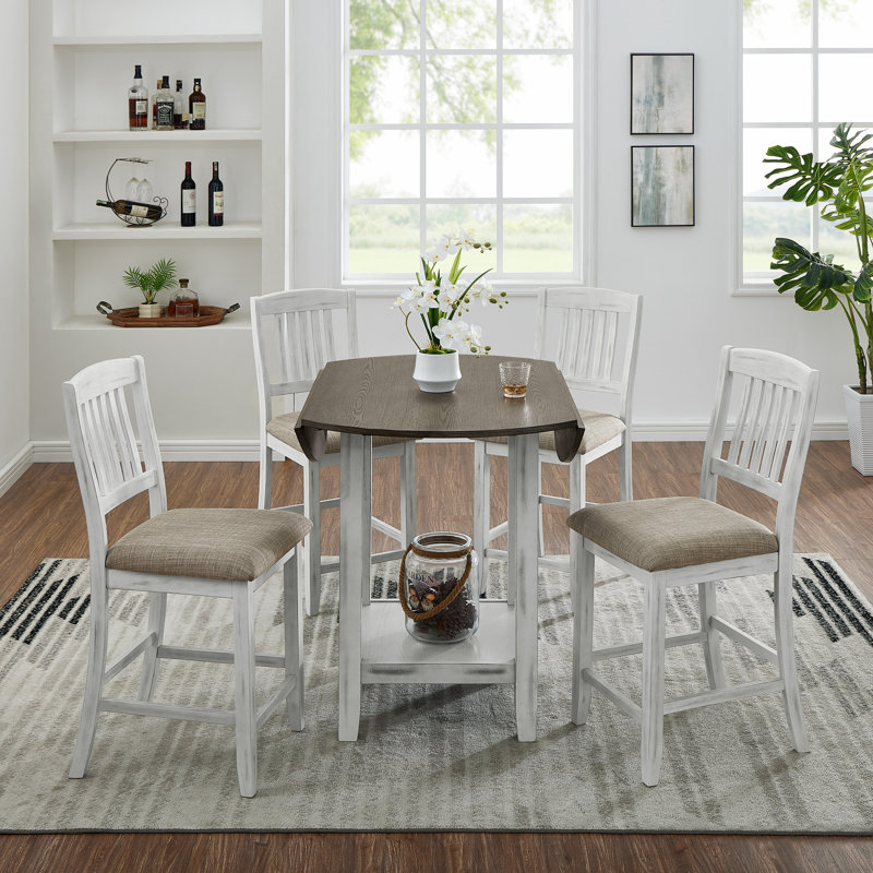 Space-saving Foldable Dining Table Set For Four - Perfect For Small Spaces