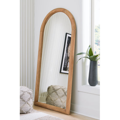 Juniel Solid Wood Arch Floor Mirror