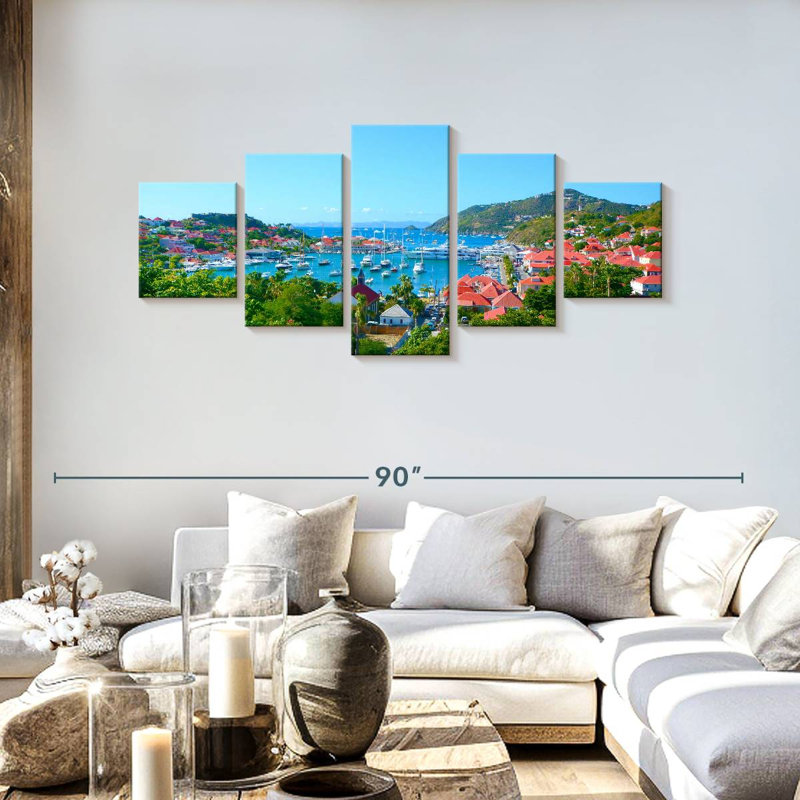 Gustavia à Saint Barthélémy, H 30 po x l 68 po