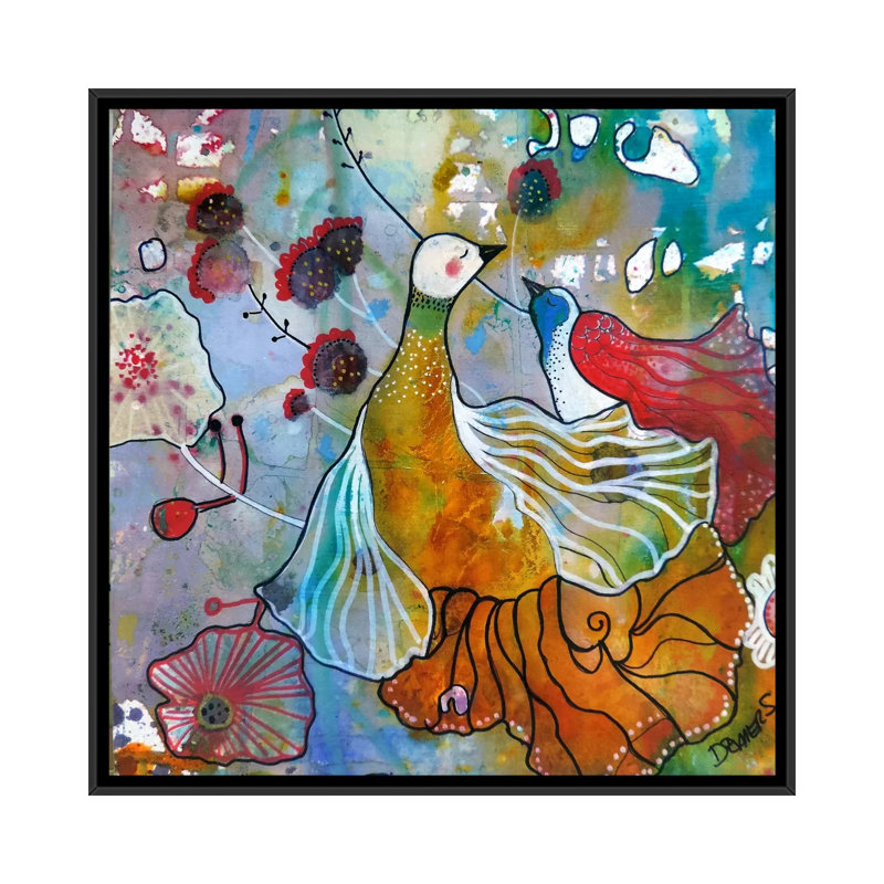 «La Danse», reproduction sur toile, Toile avec cadre noir, H 18 po x l 18 po x P 1,5 po