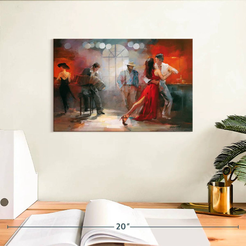 Enn texturé danseur de ballet II, H 8 po x l 12 po