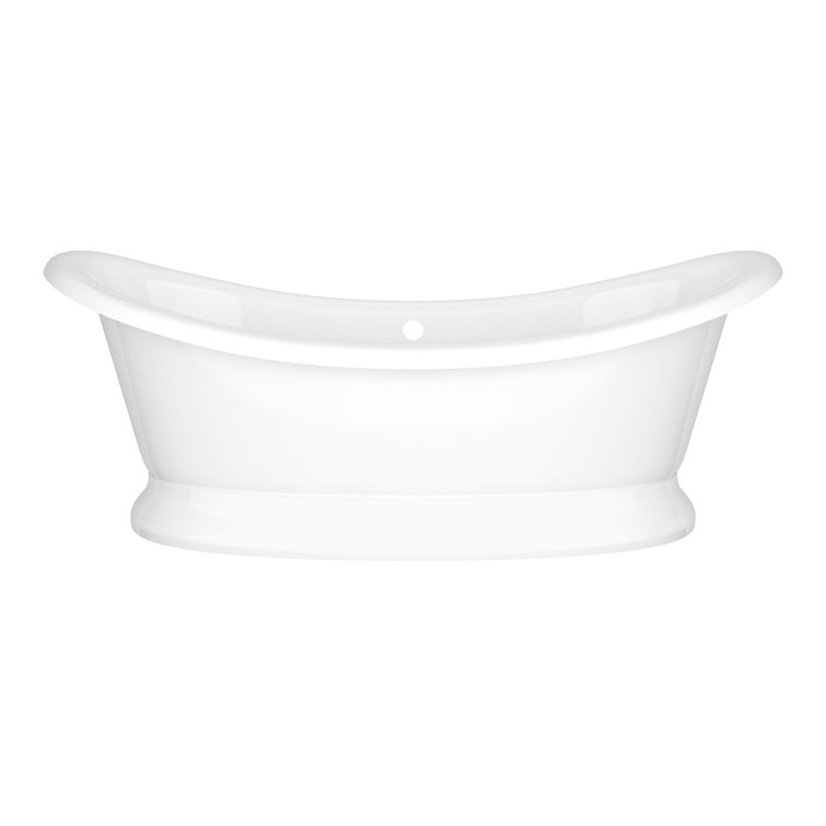 Marlborough 74-7/8" x 34-1/4" Freestanding Soaking Bathtub in Volcanic Limestone™ with Overflow Hole