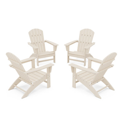 POLYWOOD Nautical Adirondack Conversation Set