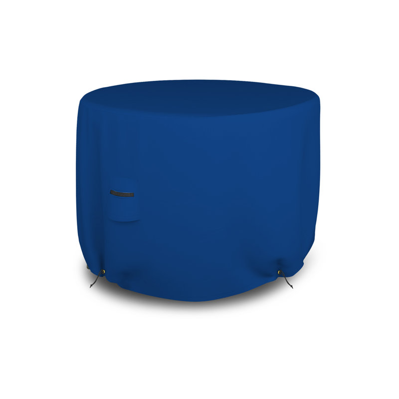 HeavyDuty Outdoor Waterproof Round Table Cover, Patio UV Resistant Weather Protection Table Cover, 24" H x 36" W x 1" D, Blue