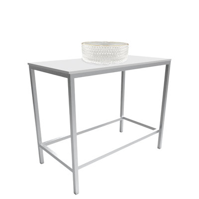 Ensemble d'évier console rectangulaire en métal avec vasque en verre et surface en bois massif - Collection Luminous