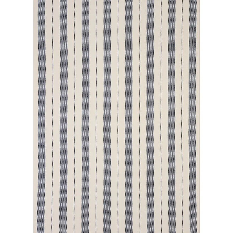 Lubeck Stripe Fabric, Blue/ Dark Blue/ White
