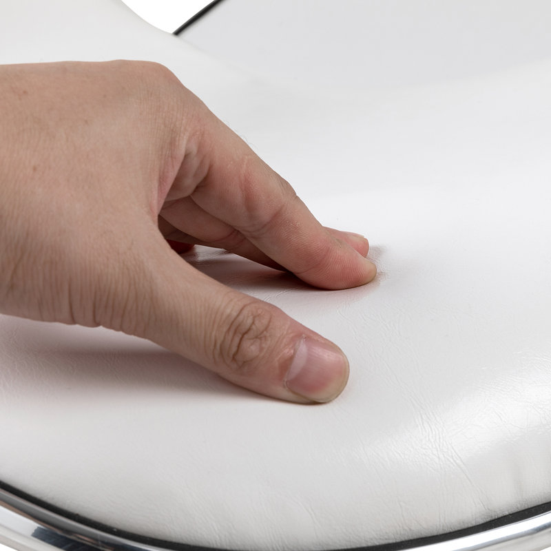 Tabouret de pédicure bas pivotant et réglable avec dossier, idéal pour les prothésistes ongulaires, les salons de beauté, les spas, les salons de tatouage, les laboratoires et le secteur médical. Capacité : 136 kg (300 lb). Couleur : blanc.