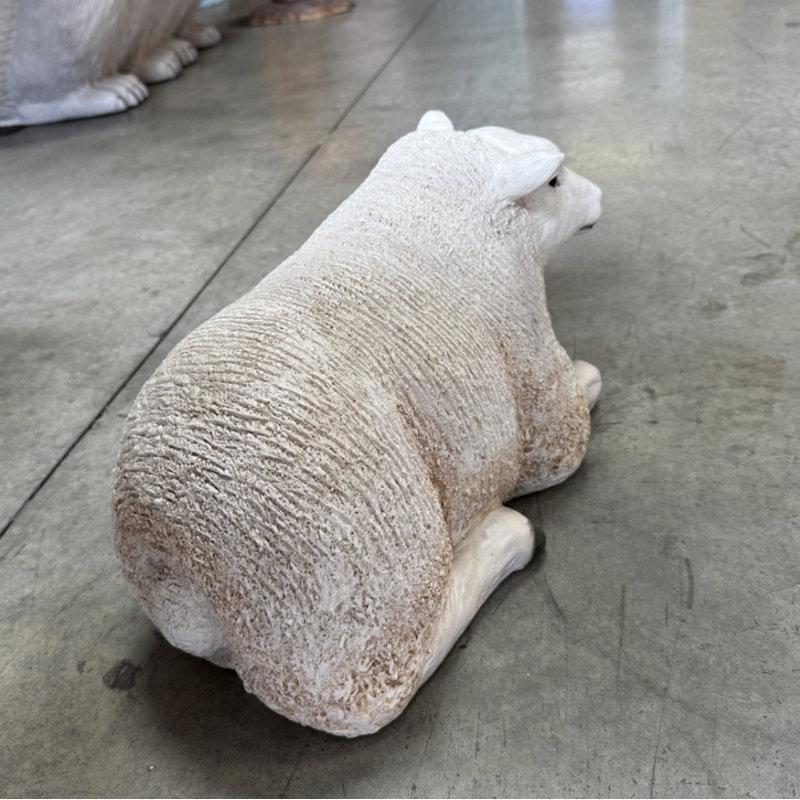 Texelaar Baby Sheep Laying Life Size Statue