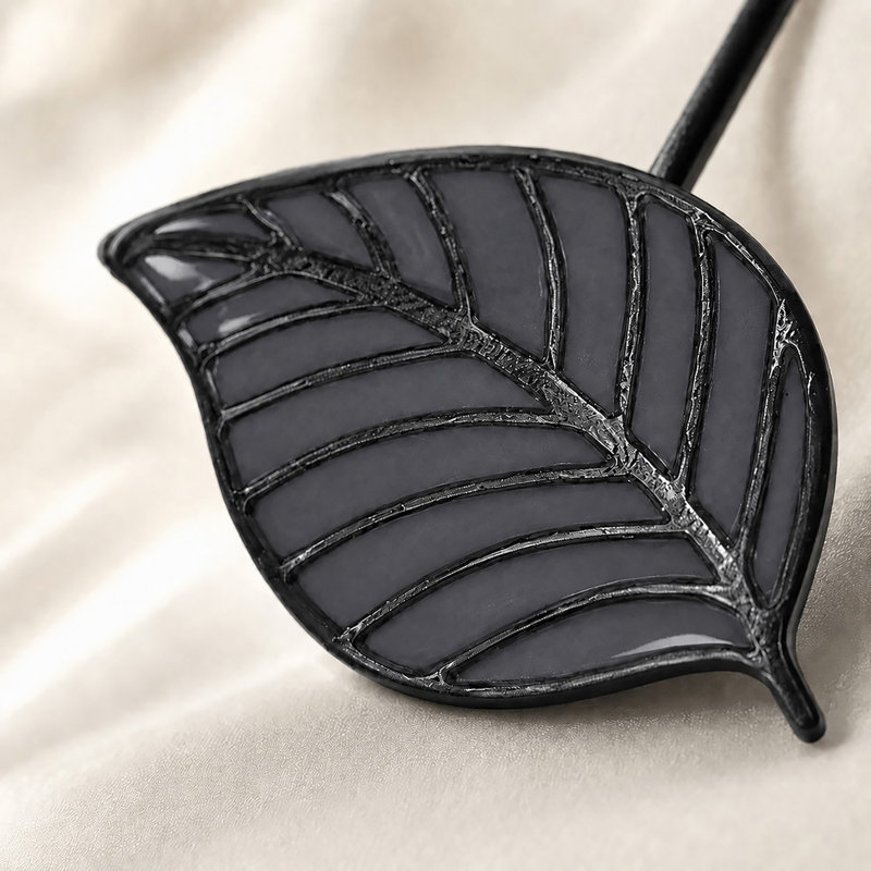 Embrasse de rideaux magnétique - Conception élégante en feuille de résine - Accessoire pratique pour les rideaux, Noir satiné