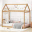 Lit simple en bois