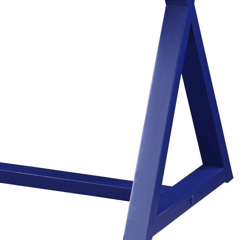 1 bureau en bleu crépuscule avec bureau fonctionnel et tiroir élégant en forme de X
