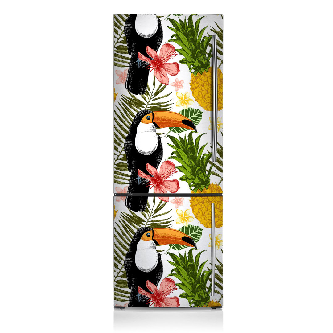 Türaufkleber Toucan and Pineapple