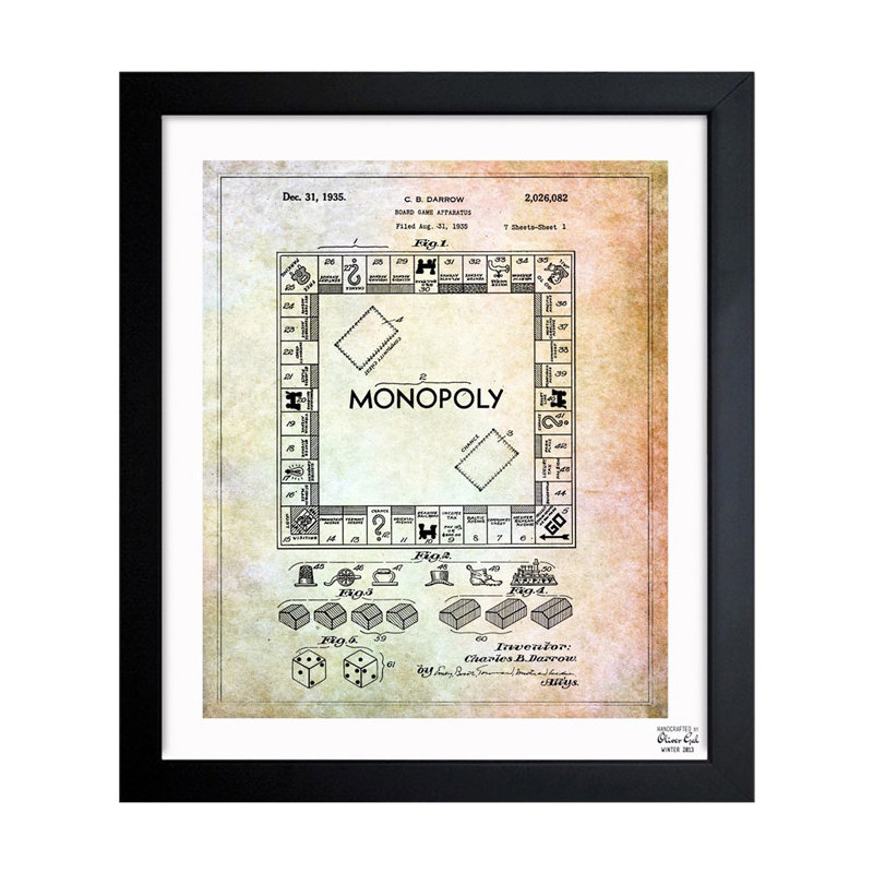 Monopole 1935 - Impression sur papier, H 14 po x l 12 po