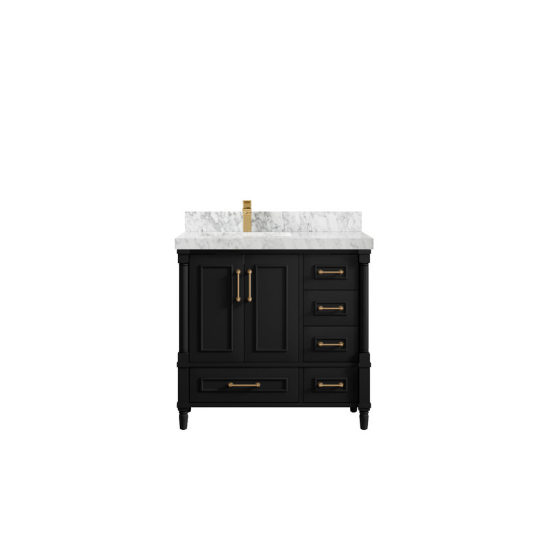 36'' Single Bathroom Vanity with Marble Top