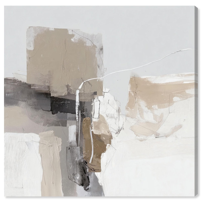 "Linear Impressions I", impression sur toile par Art Remedy, 24 x 24, H 24 po x l 24 po, Toile tendue avec châssis