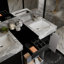 Armoire de salle de bain 55 po Lexora Zilara en noir et gris, avec comptoir et lavabo