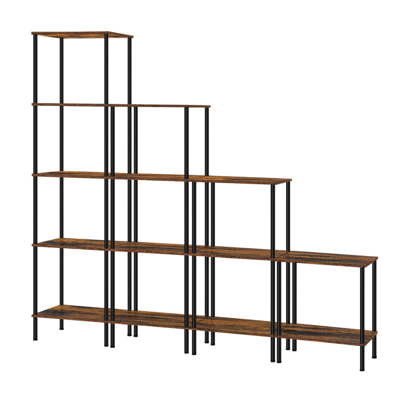 Étagère ouverte multi-tablettes à 5 tablettes - brun