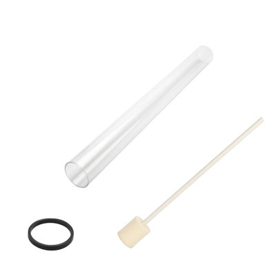 Aoodor Patio Heater Glass Tube Replacement 49.5" Tall 4" Diameter, Outdoor Heater Replacement Parts with Ring and Cleaning Sponge for 4-Sided Pyramid Heater