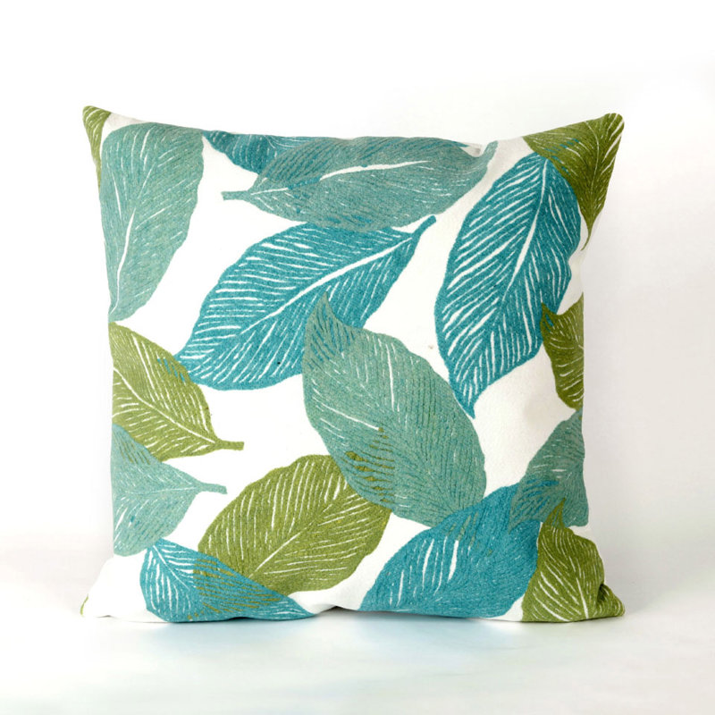 Outdoor Throw Pillow, 20" H x 20" W, Aqua