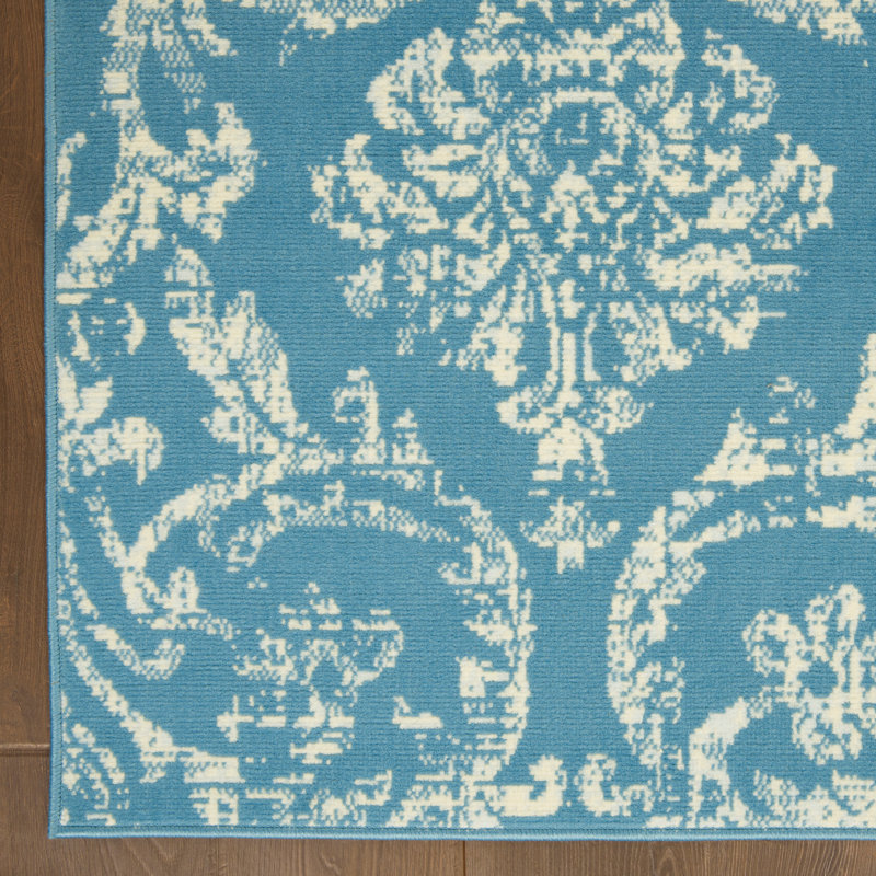 Tapis bleu Sheron, Rectangle 5 pi 3 po x 7 pi 3 po