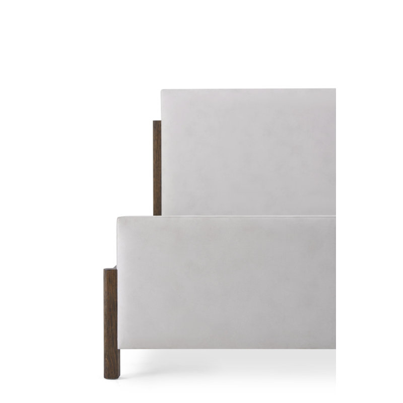 Urbane Upholstered Bed, White/Campfire