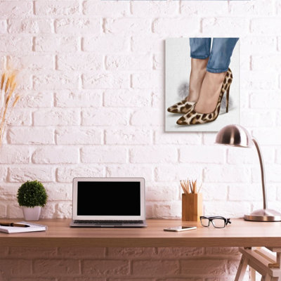 «Fashion Fashion Print Heels with Pom Poms» par Ziwei Li - reproduction d'art