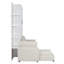 Grand lit escamotable mural avec canapé et tablettes, blanc-546863540