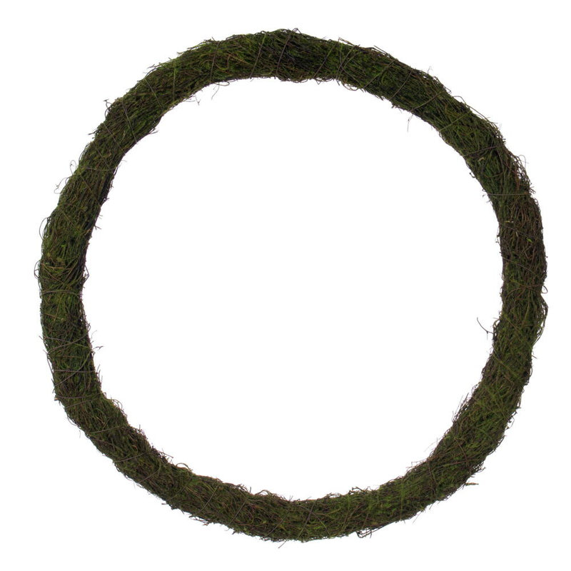 Vickerman 24"H Circular Twig Wreath. Made of natural twigs with a hint of artificial moss.