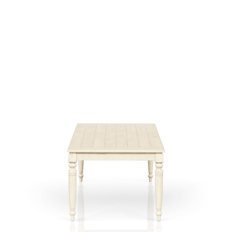 Table de finition Whitewash avec feuille de 18 po, bois massif +, 70 po de profondeur, pour décors décontractés 42 occasions formelles