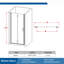 Porte de douche pliante demi-cadre avec verre transparent l 34 à 35 1/4 po x 72 po