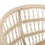Tabouret de bar d'extérieur en bois et corde, bois fini teck avec coussin, ensemble de 2