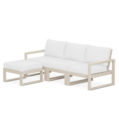 POLYWOOD EDGE Modular Deep Seating Set with Ottoman