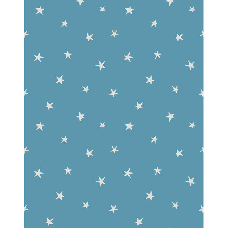 Childrens Star Wallpaper, Blue