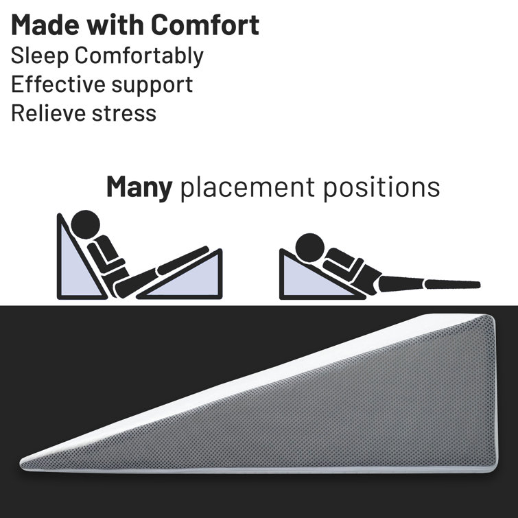 Spinal Solution Bed Wedge Pillow Foam with Cover, Anti Snoring,  Multi-Purpose, Comfortable, Legs, and Back Support