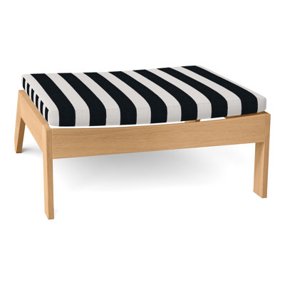 Ashland Outdoor Teak Ottoman with Cushion